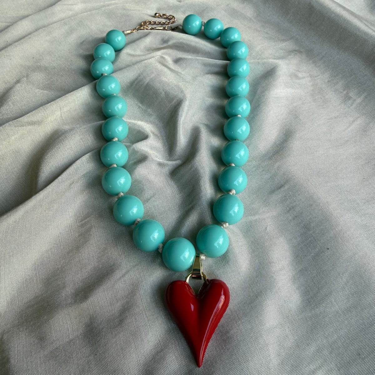 Corazón Rojo Turquesa Maxi / Normal / Alargado