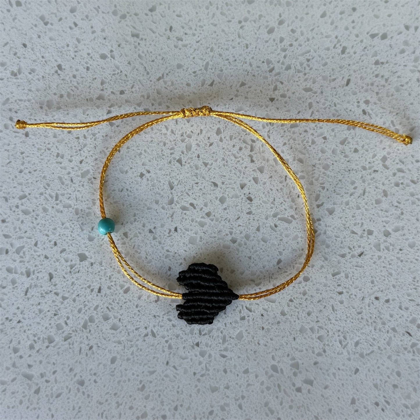 Pulsera Nudo Corazón Negro