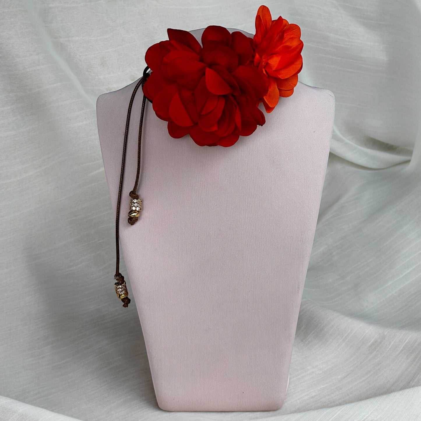 Choker Rosas/rojo/naranjo