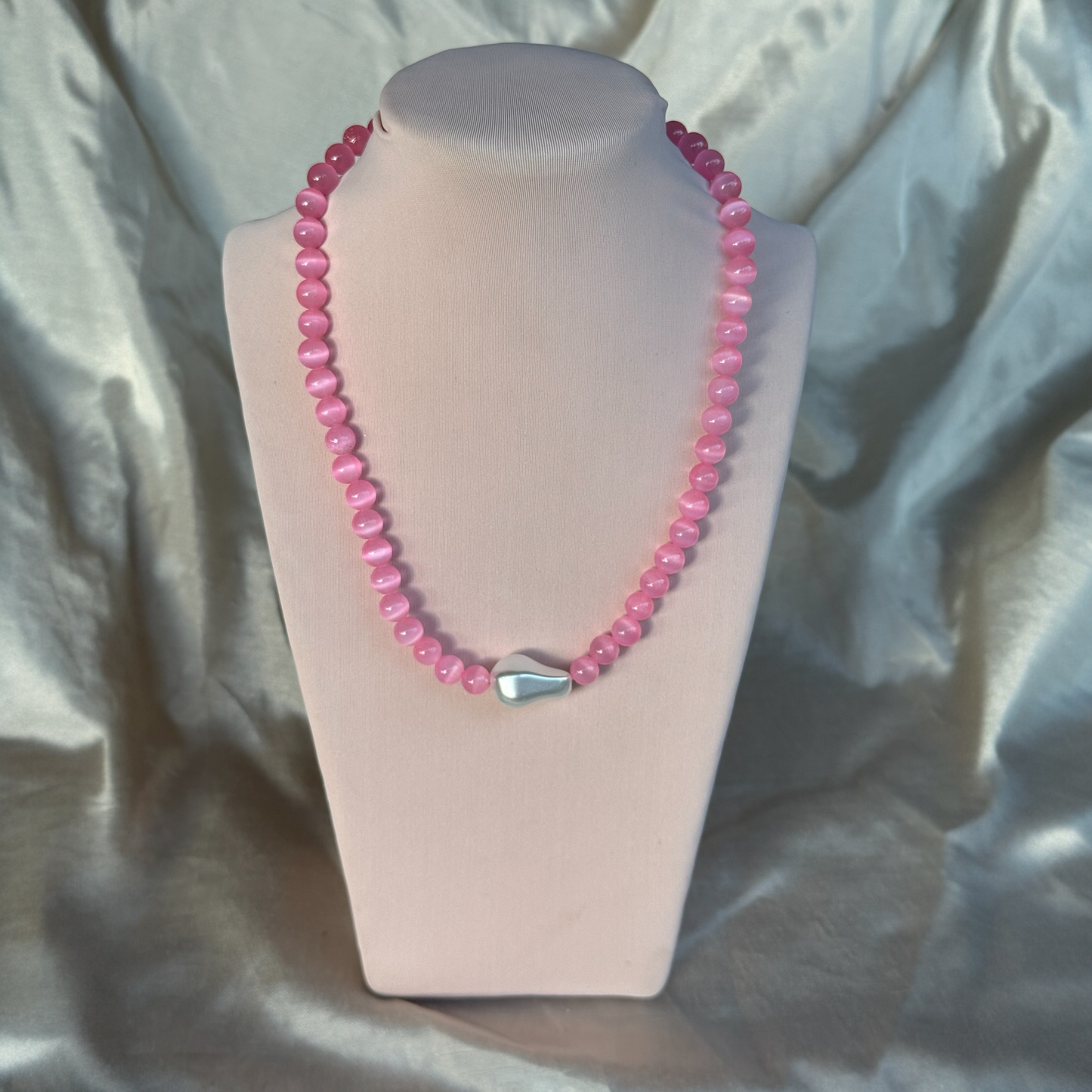 Collar Perlas Rosa Blush