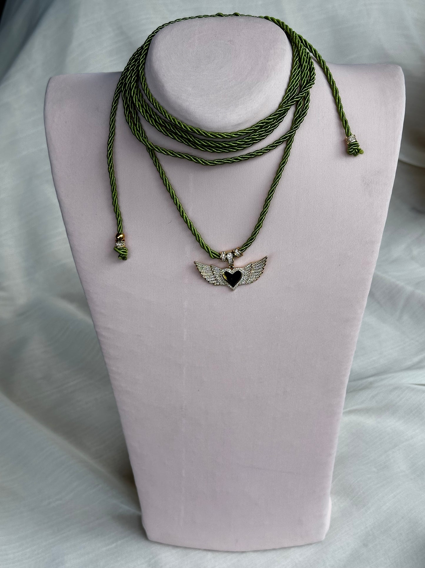 Collar cordón verde/detente