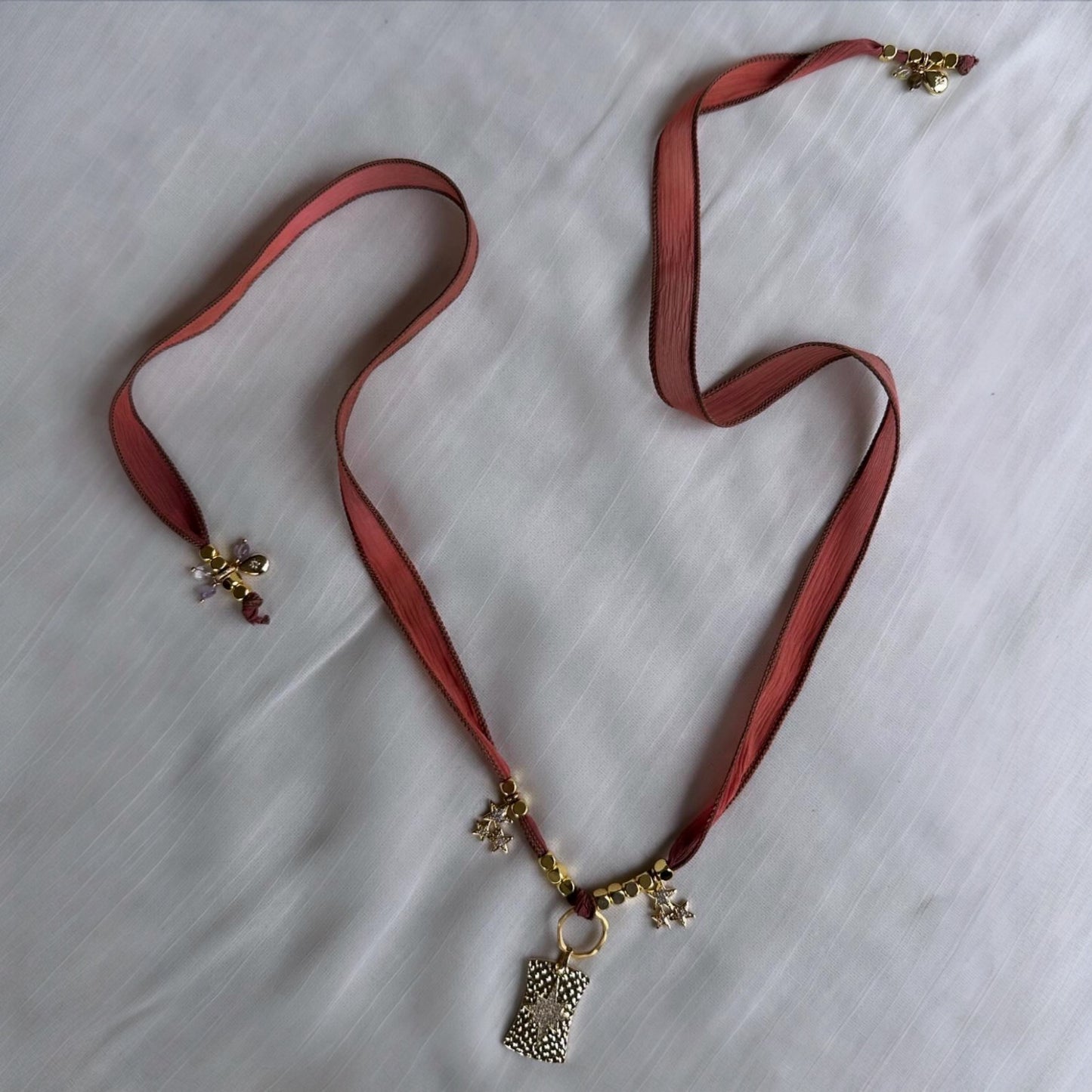 Choker de seda atacama/estrella guía