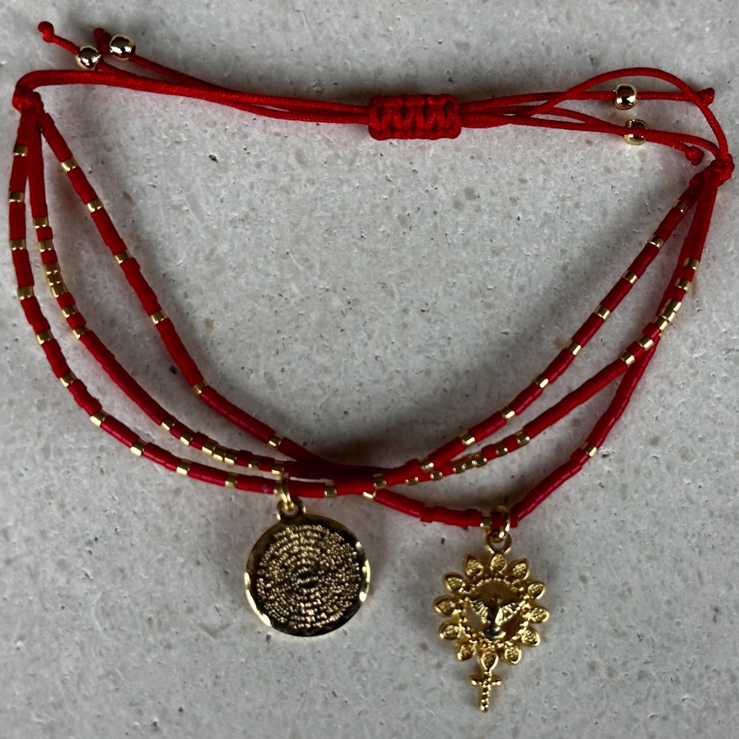 Pulsera protección miyuki nuestro/espíritu santo