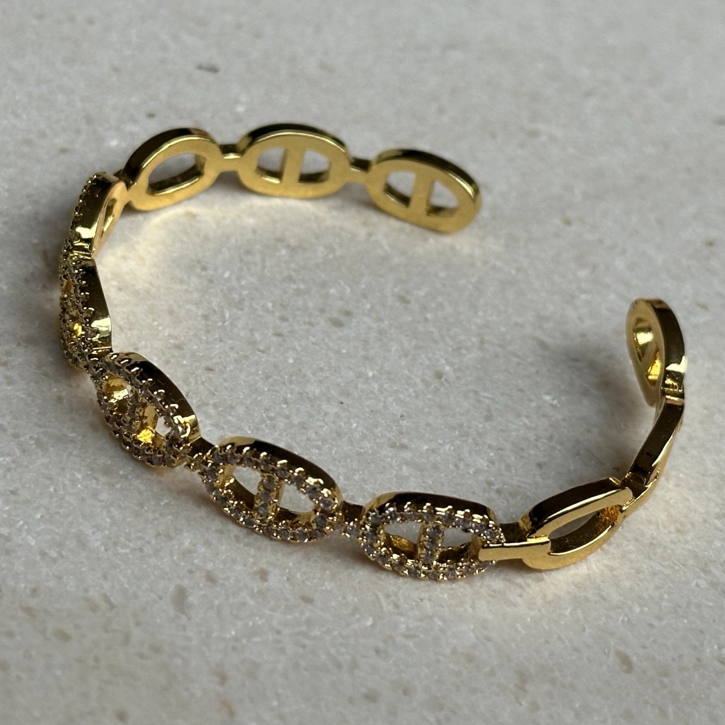 Esclava de óvalo lisa/eslabon