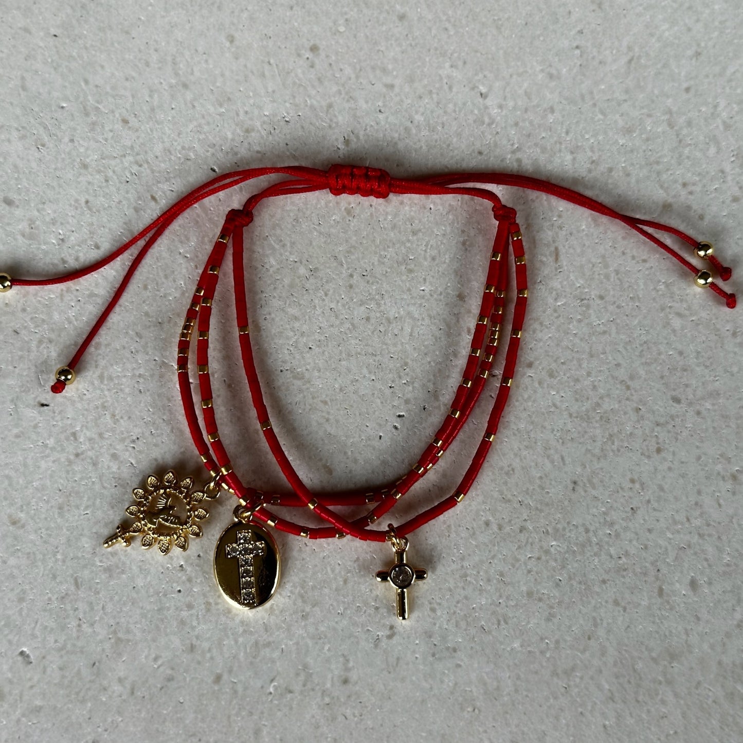Pulsera de protección miyuki espíritu santo/cruces