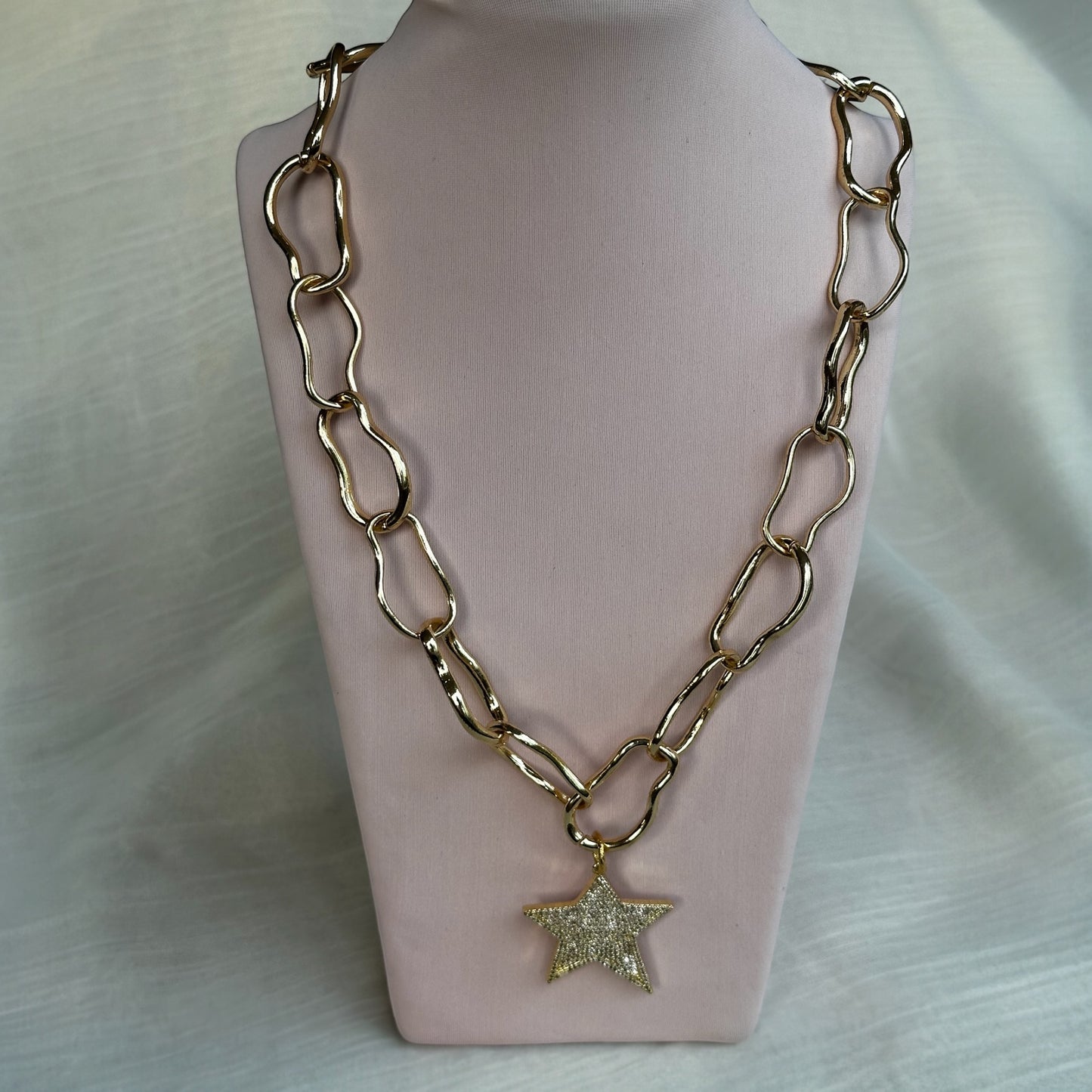 Cadena bañada en oro/estrella