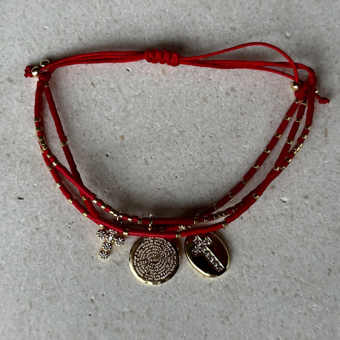 Pulsera de protección miyuki cruces/padre nuestro