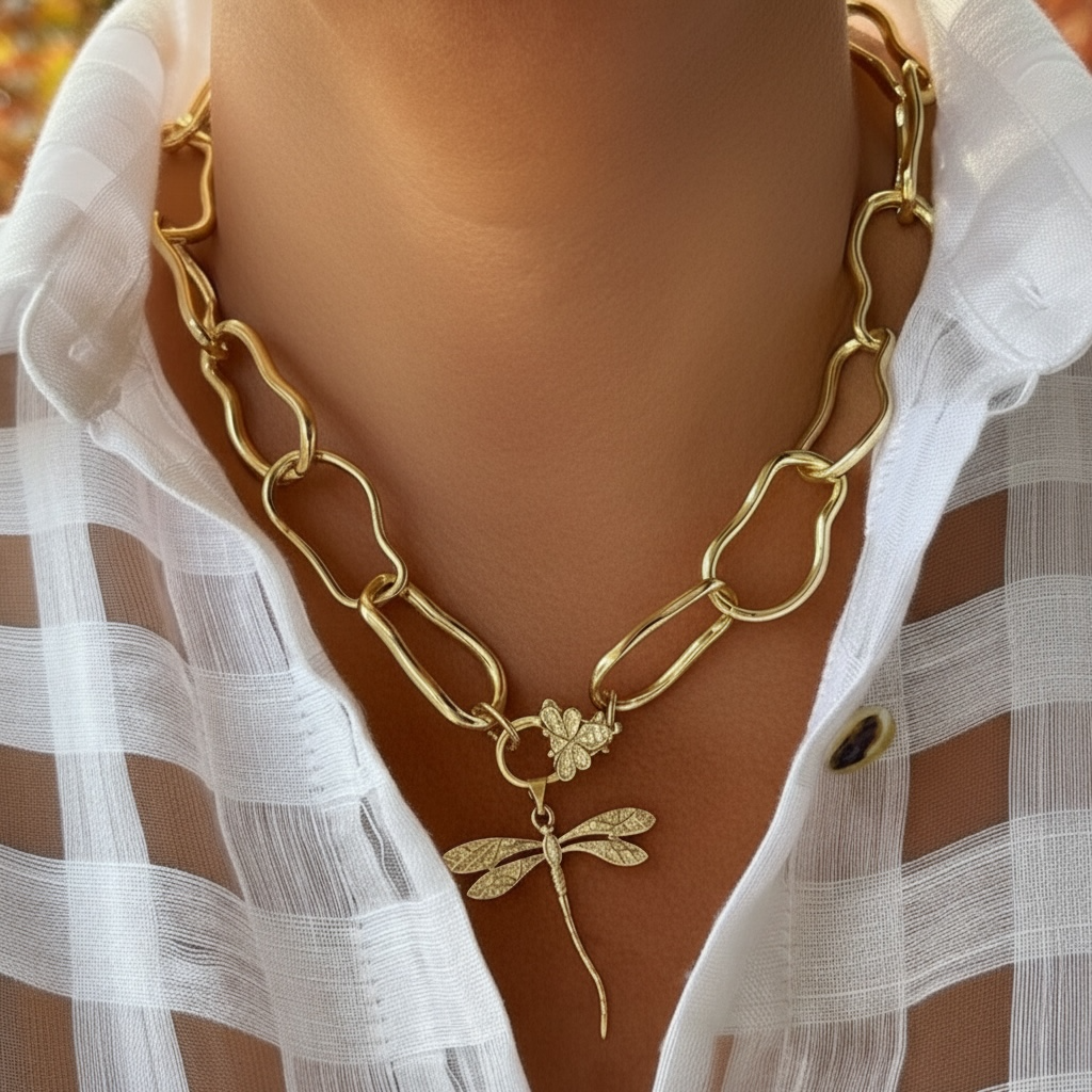 Collar Libélula/broche libélula