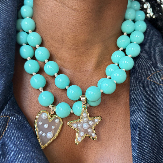 Collar Dúo Aura Turquesa