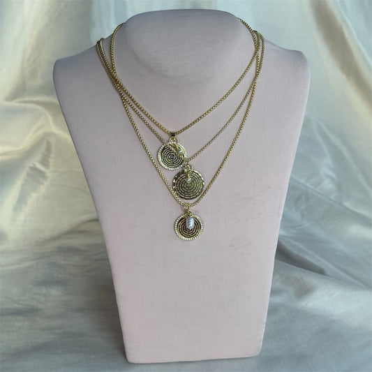 Collar Padre Nuestro/perla pequeña-grande