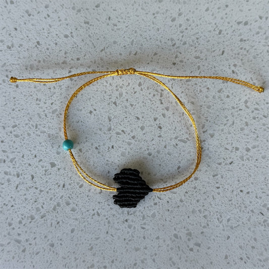 Pulsera Nudo Corazón Negro