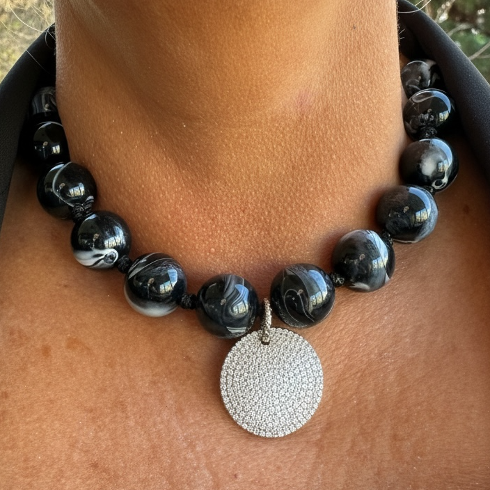 Collar Luna Marmoleada