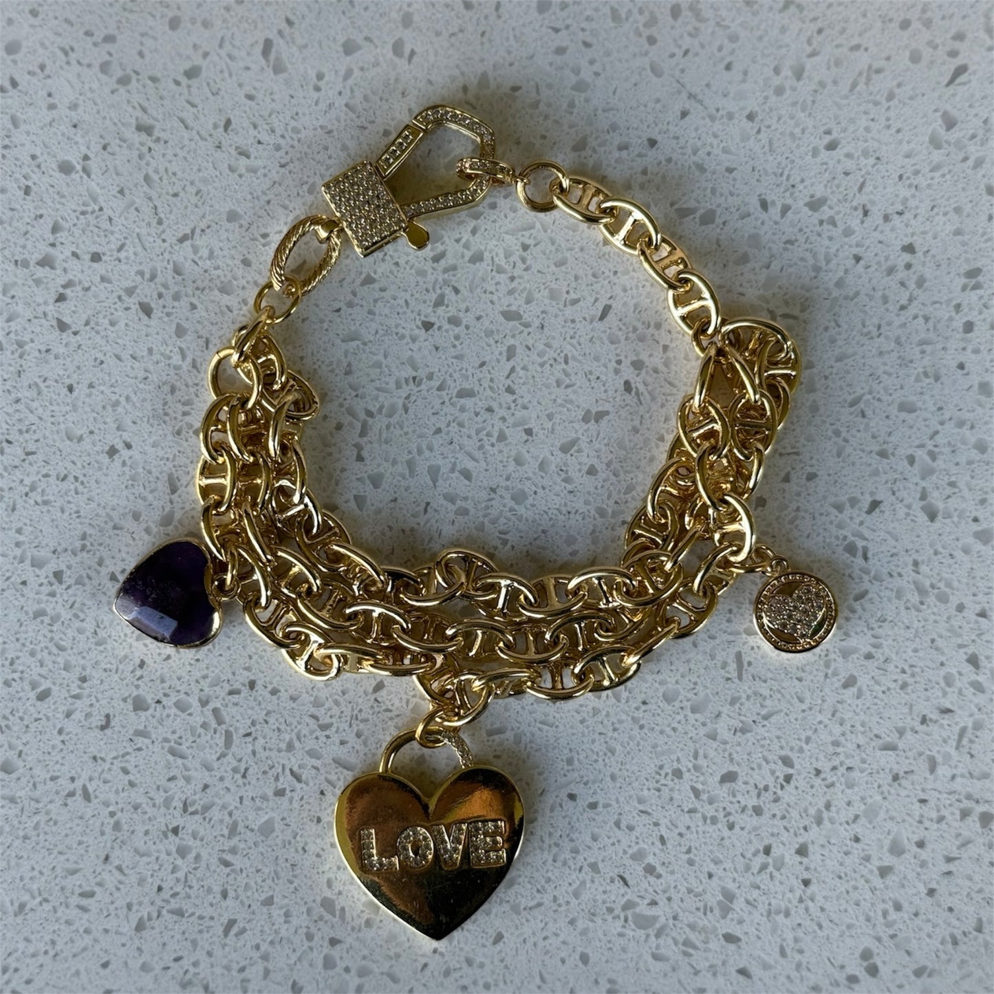 Pulsera Tiffany Love Dorada