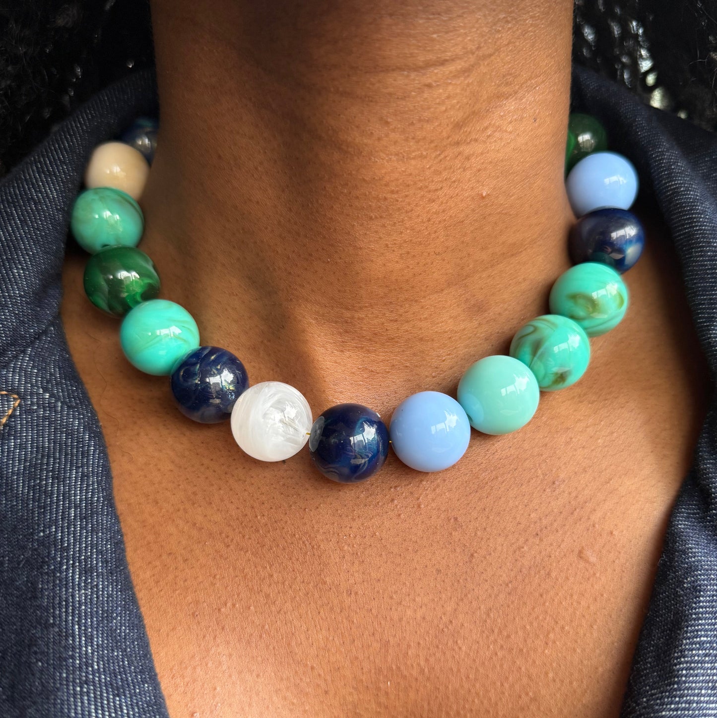 Collar Perlas Multicolor Mar