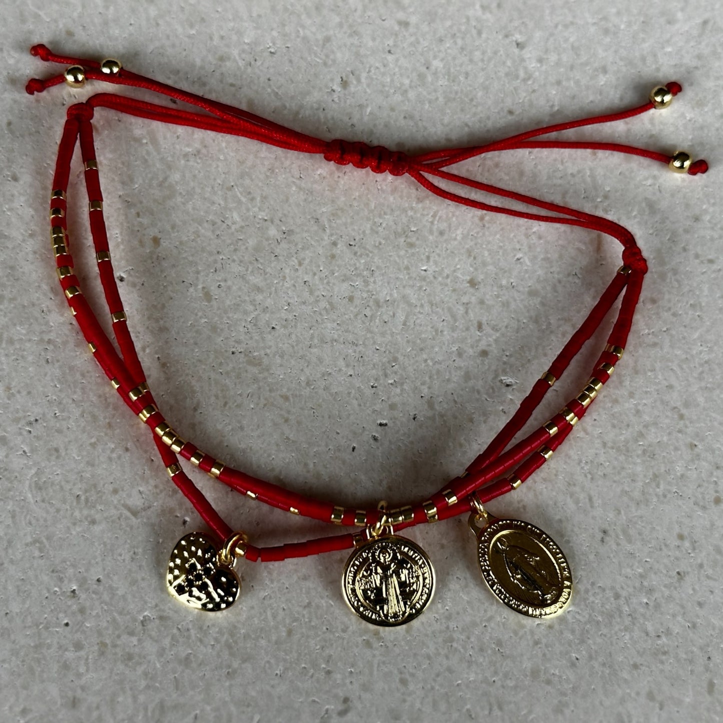 Pulsera de protección miyuki cruz/san benito/virgen