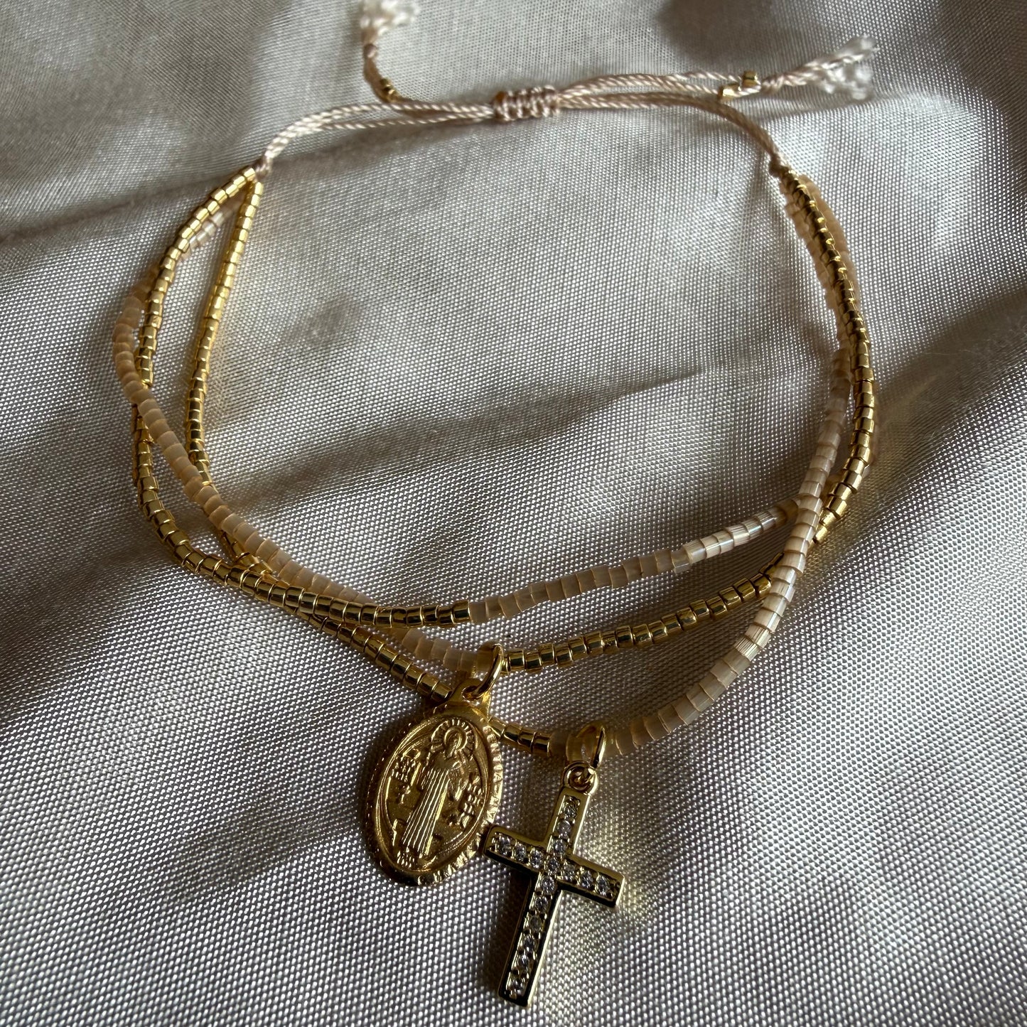 Set Pulseras de Protección Fe Dorada