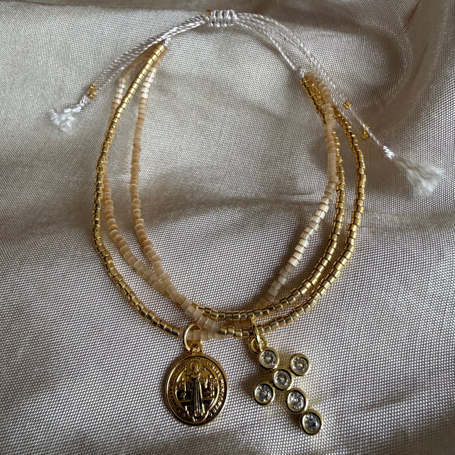 Set Pulseras de Protección Fe Dorada