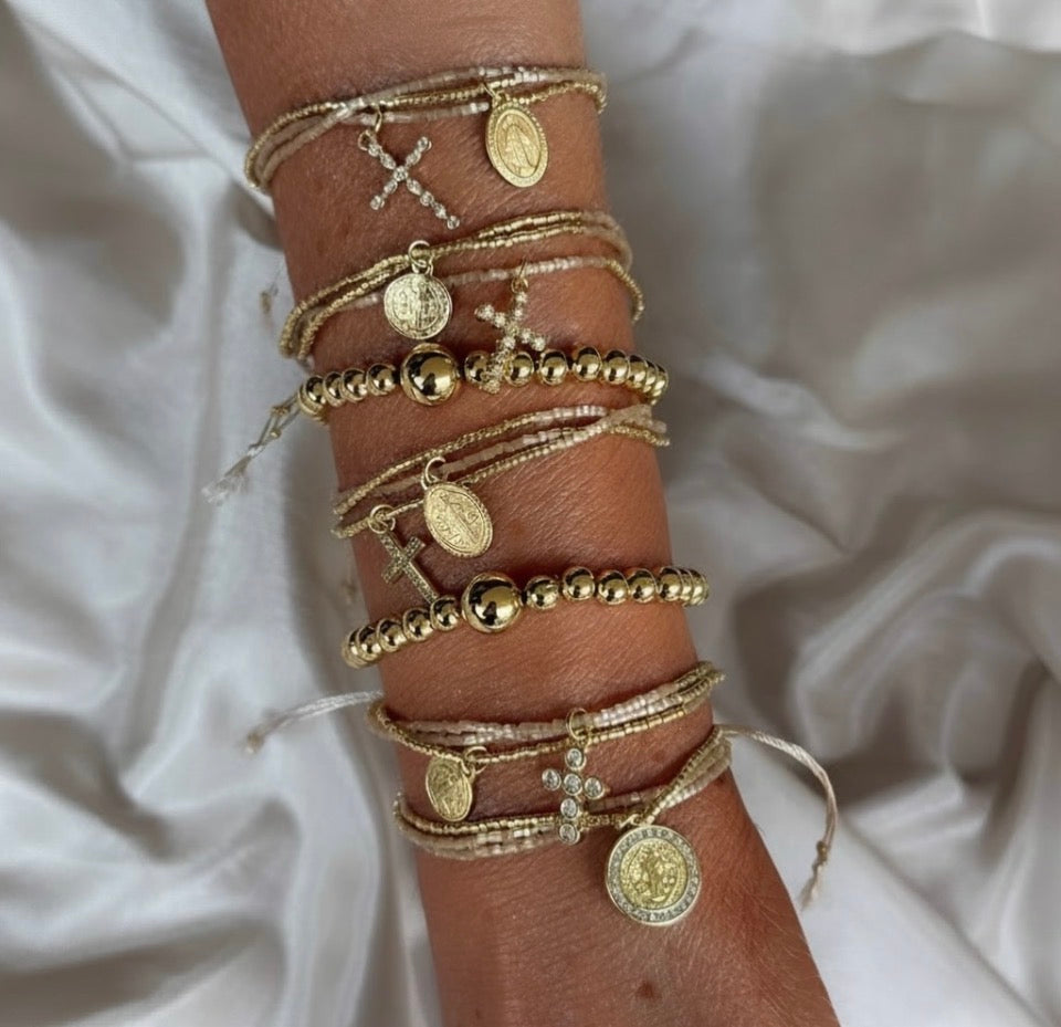 Set Pulseras de Protección Fe Dorada
