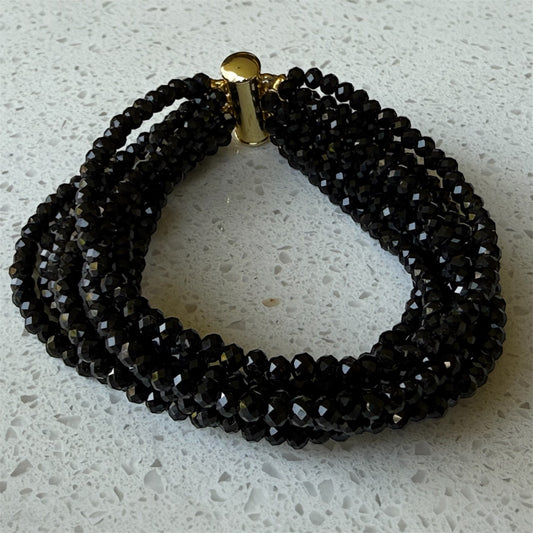 Pulsera Cristales Negros