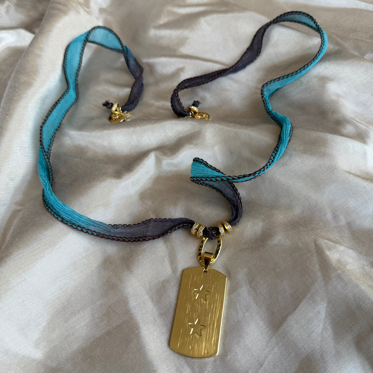 Choker de seda Dúo Estelar